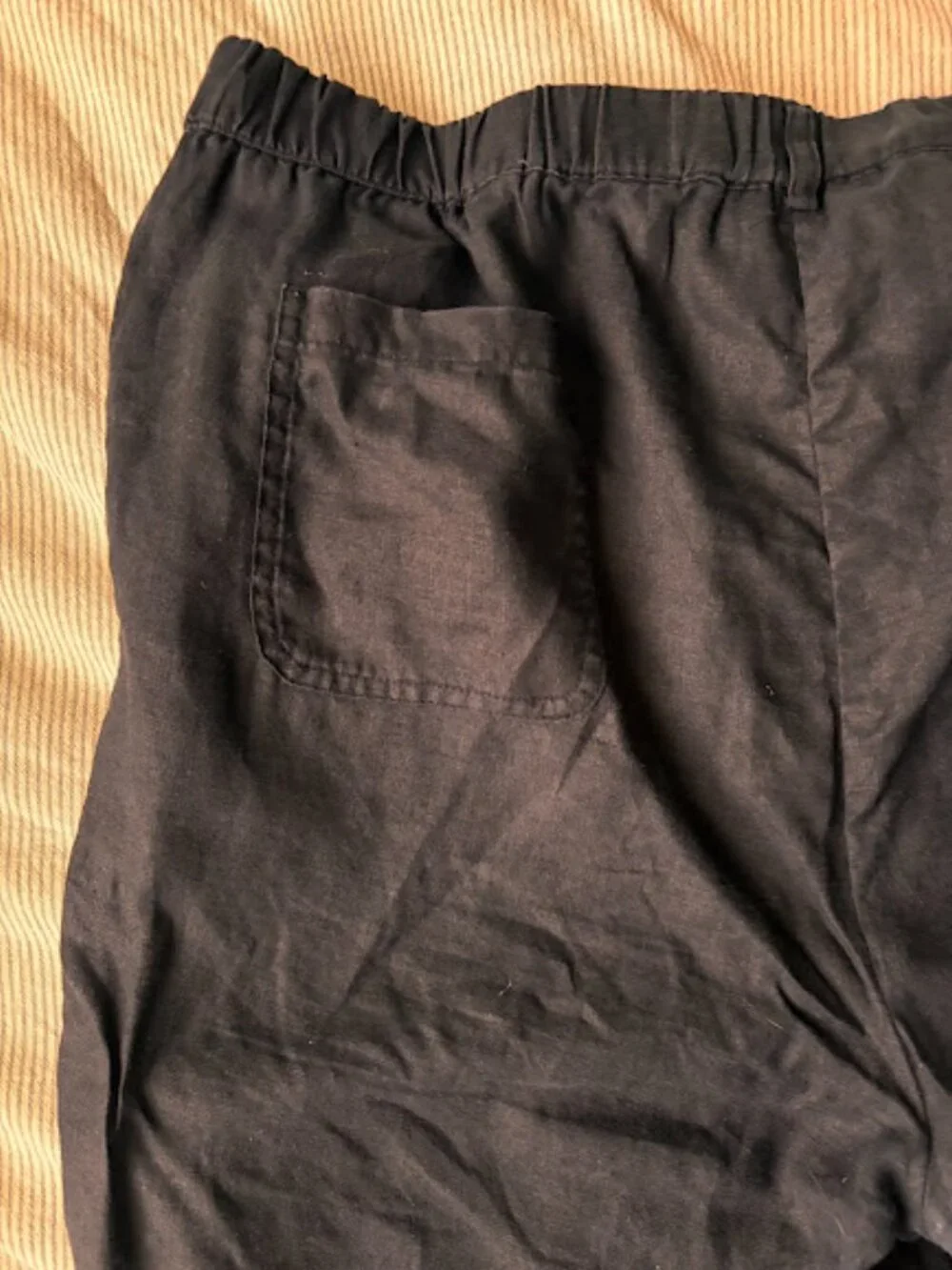 Quince 100% European Linen Pants Black